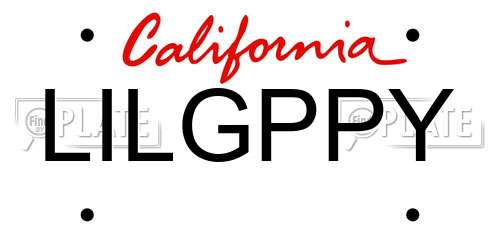 LILGPPY California License Plate