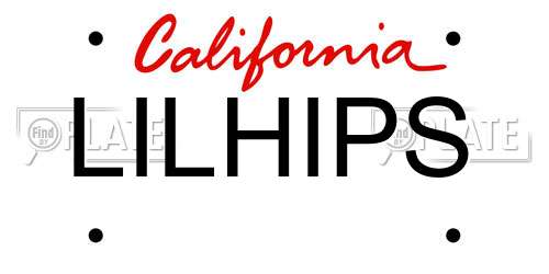 LILHIPS California License Plate