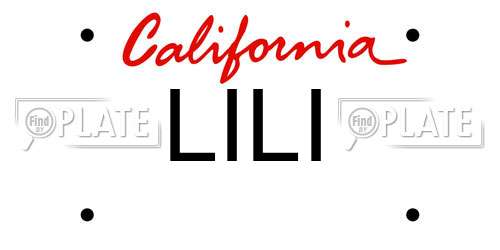 LILI California License Plate