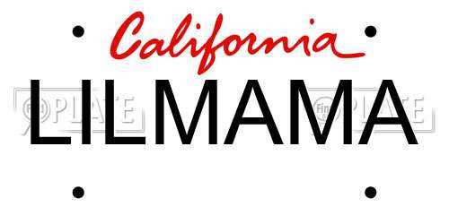 LILMAMA California License Plate