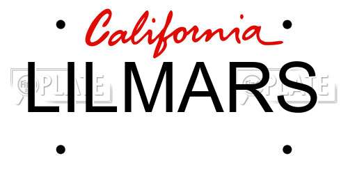 LILMARS California License Plate