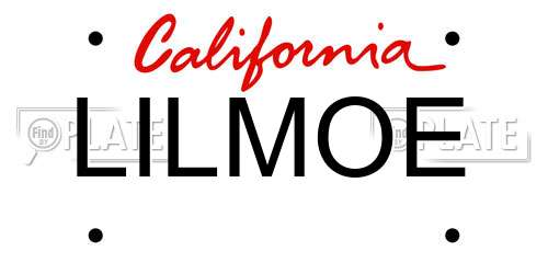 LILMOE California License Plate
