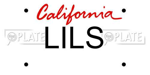 LILS California License Plate