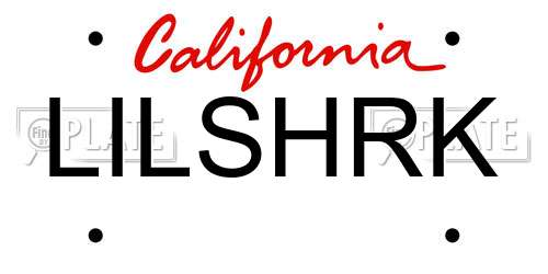 LILSHRK California License Plate