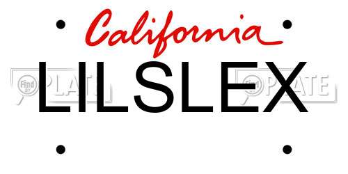 LILSLEX California License Plate