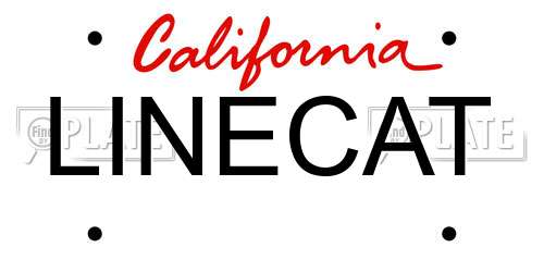 LINECAT California License Plate