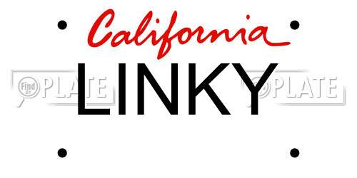 LINKY California License Plate