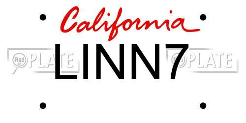 LINN7 California License Plate