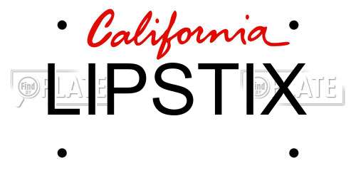 LIPSTIX California License Plate