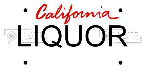 LIQUOR California License Plate