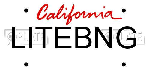 LITEBNG California License Plate