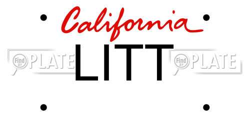 LITT California License Plate