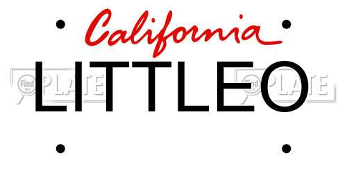 LITTLEO California License Plate