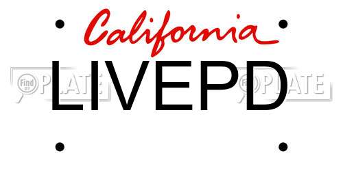 LIVEPD California License Plate