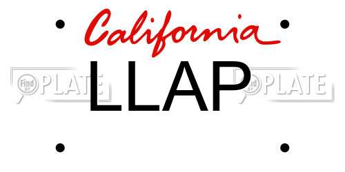 LLAP California License Plate