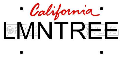 LMNTREE California License Plate