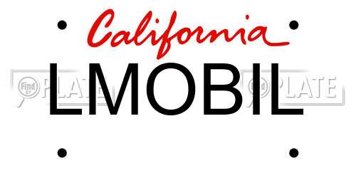 LMOBIL California License Plate