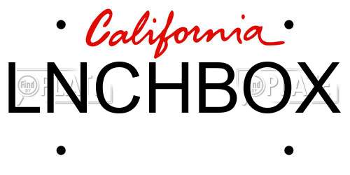 LNCHBOX California License Plate