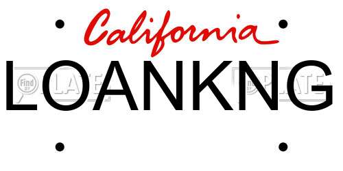 LOANKNG California License Plate