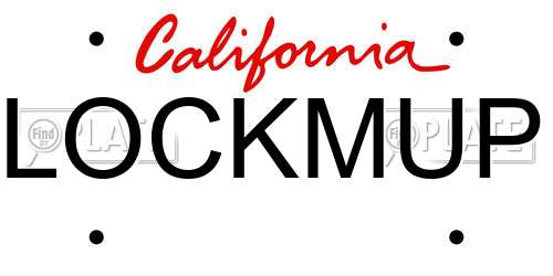 LOCKMUP California License Plate