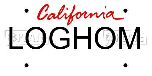 LOGHOM California License Plate