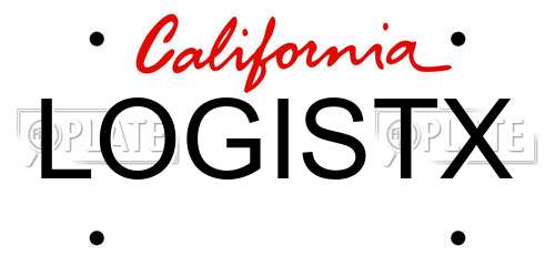 LOGISTX California License Plate