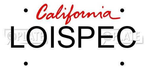 LOISPEC California License Plate
