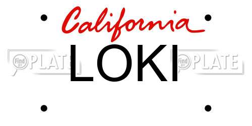 LOKI California License Plate