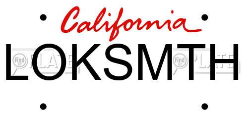 LOKSMTH California License Plate