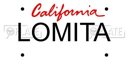 LOMITA California License Plate