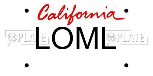 LOML California License Plate