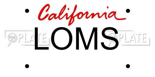 LOMS California License Plate