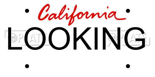 LOOKING California License Plate