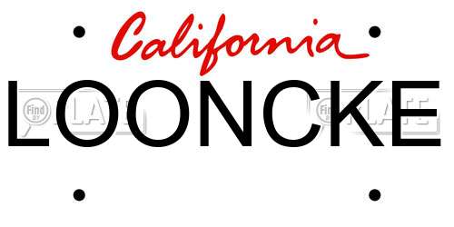 LOONCKE California License Plate