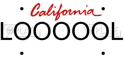 LOOOOOL California License Plate