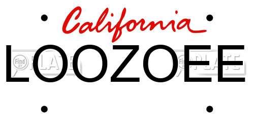 LOOZOEE California License Plate