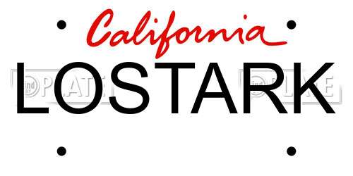 LOSTARK California License Plate