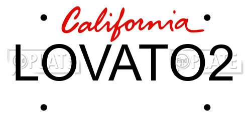 LOVATO2 California License Plate