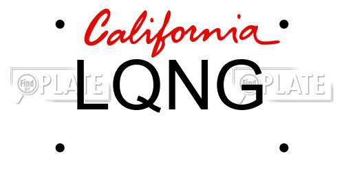 LQNG California License Plate