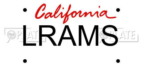 LRAMS California License Plate