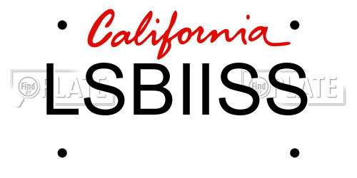 LSBIISS California License Plate