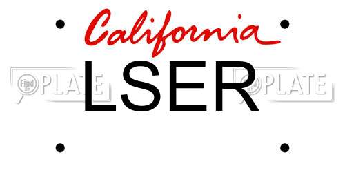 LSER California License Plate