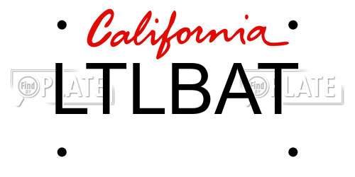 LTLBAT California License Plate