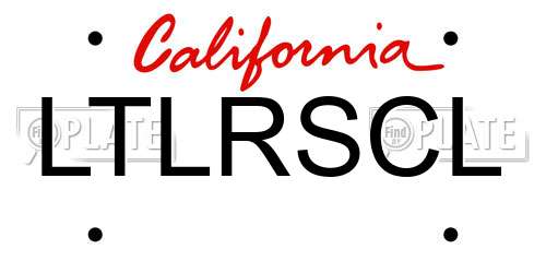 LTLRSCL California License Plate