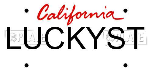 LUCKYST California License Plate