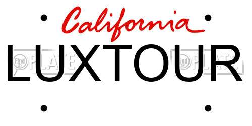 LUXTOUR California License Plate