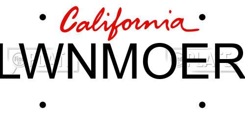 LWNMOER California License Plate