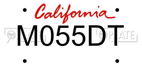 M055DT California License Plate