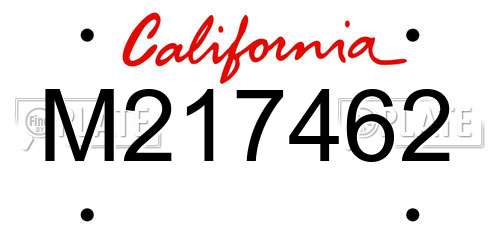 M217462 California License Plate