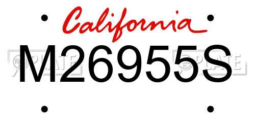 M26955S California License Plate